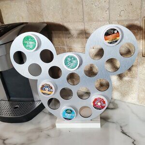 Silver Mickey Mouse Head K Cup Holder